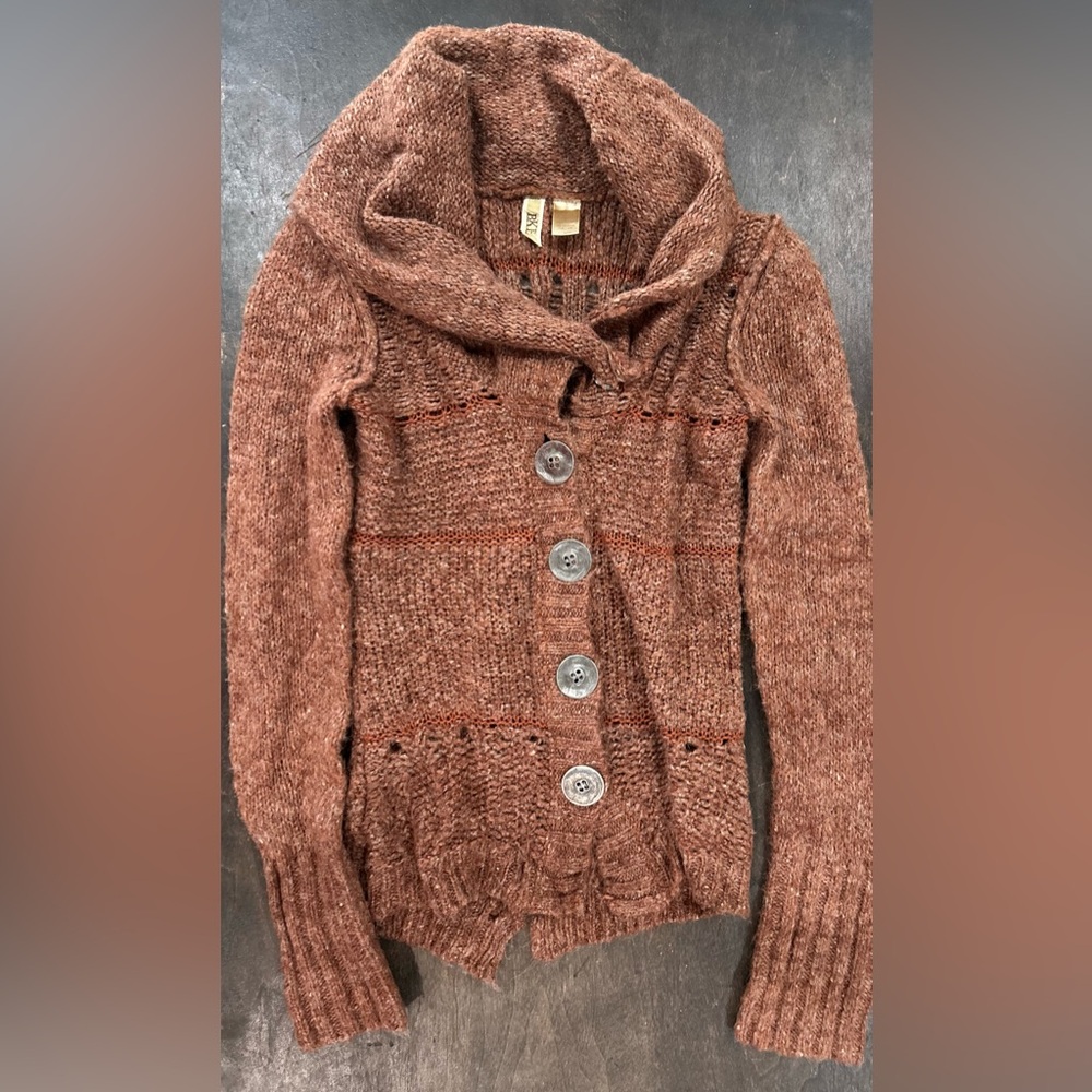 BKE Chocolate Brown Knit Cardigan